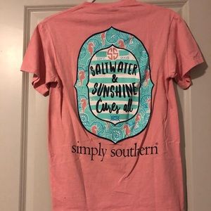 Simply Southern t-shirt light pink